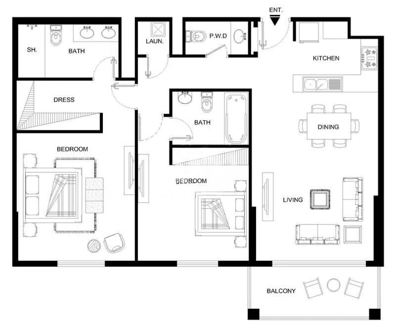 Appartement Spacious 2br Flat, La Rive 2